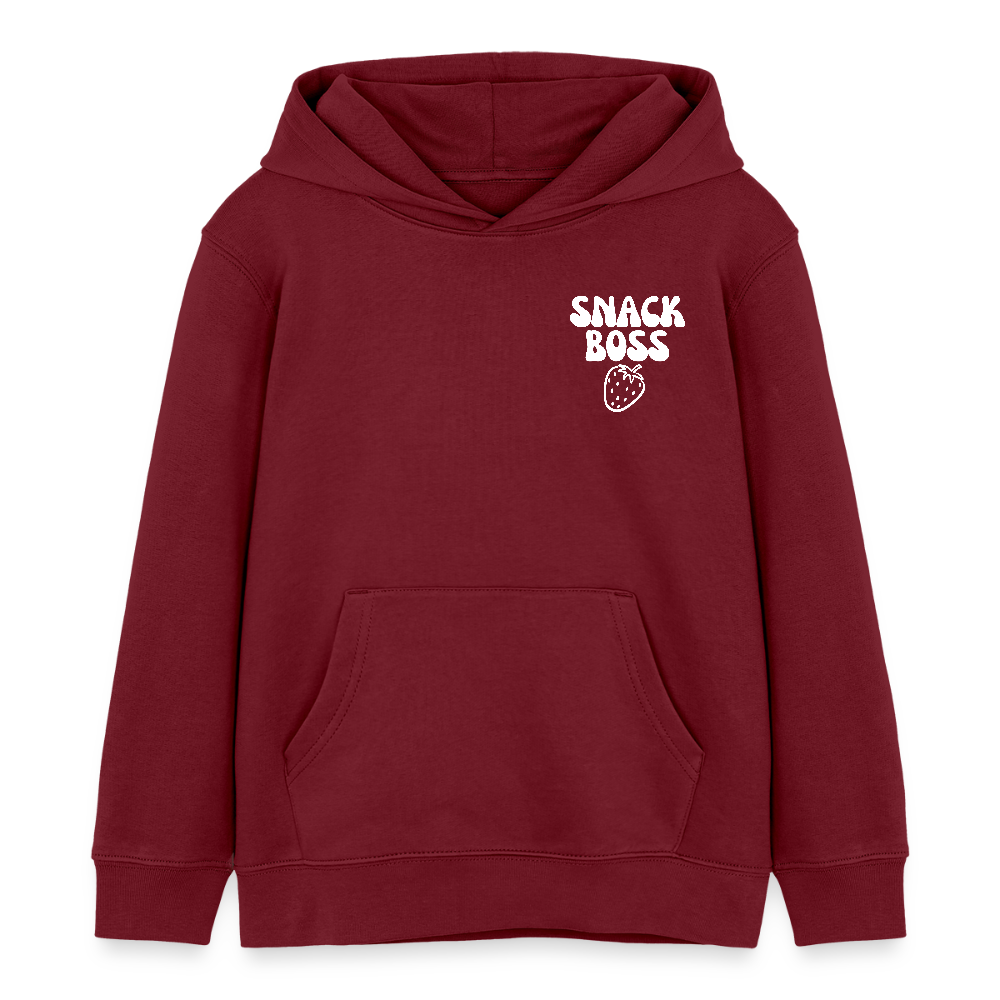 Snack Boss Strawberry | Kinder Pulli |100% Cotton - burgundy