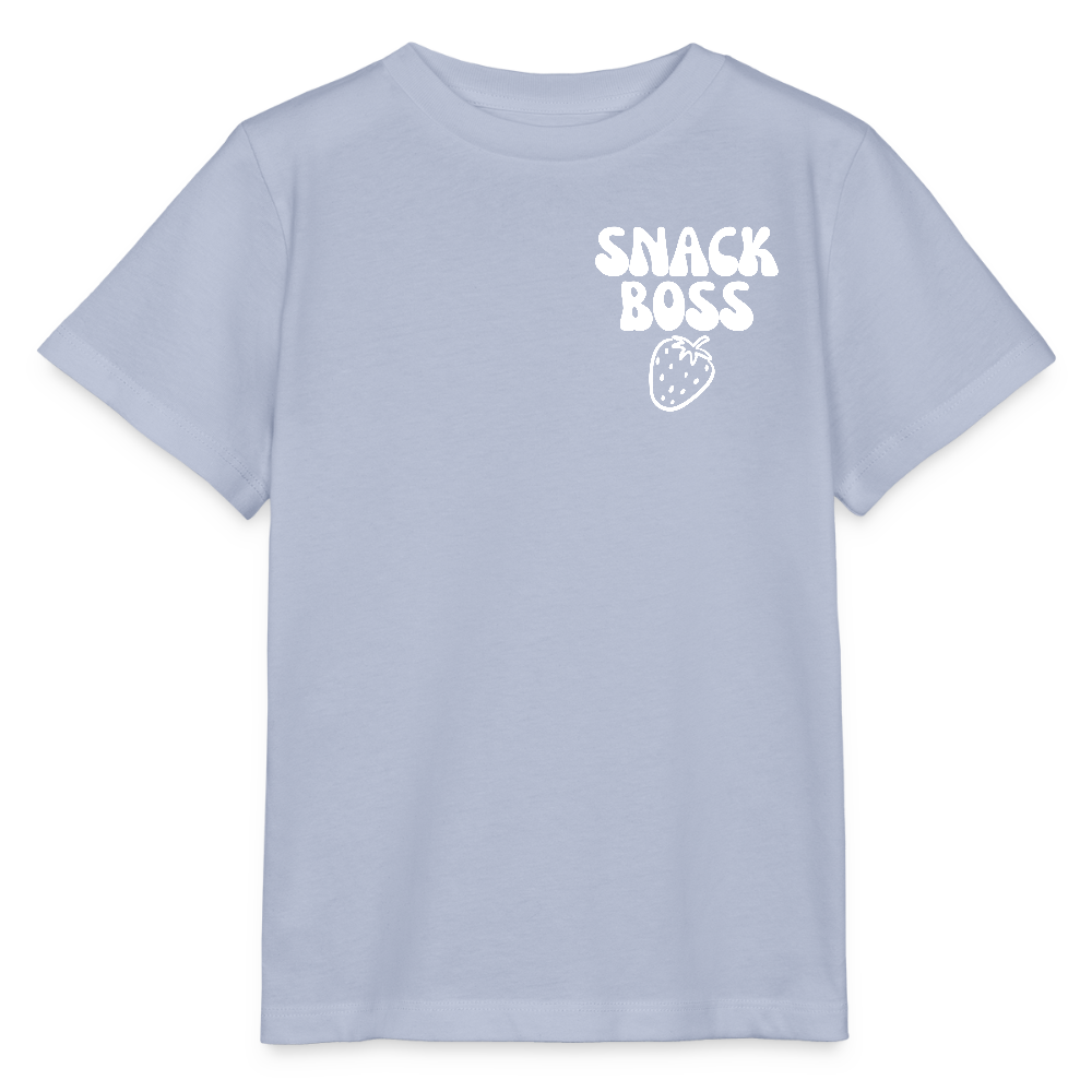 Snack Boss Strawberry | Kinder T-Shirt | 100% Organic - lavender-violet