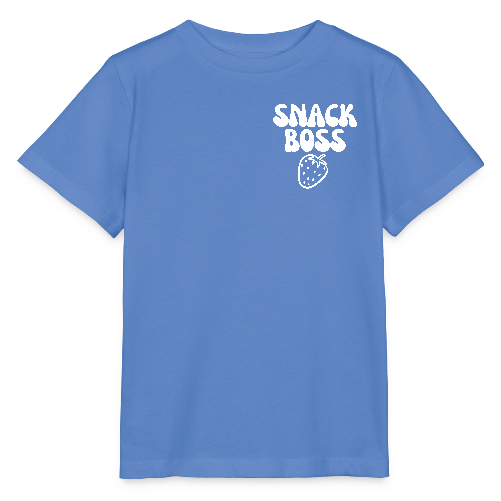 Snack Boss Strawberry | Kinder T-Shirt | 100% Organic - bright blue