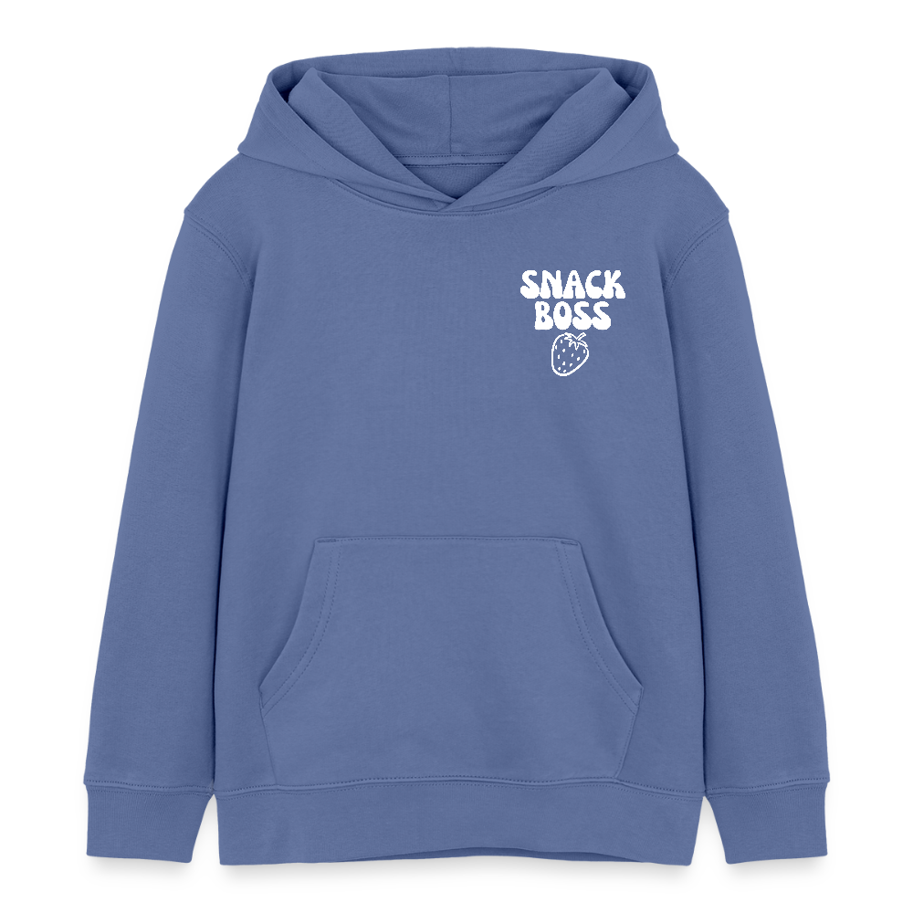 Snack Boss Strawberry | Kinder Pulli |100% Cotton - bright blue