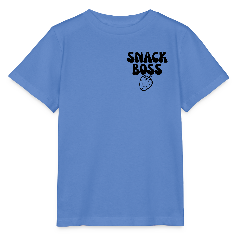 Snack Boss Strawberry | Kinder T-Shirt | 100% Organic - bright blue