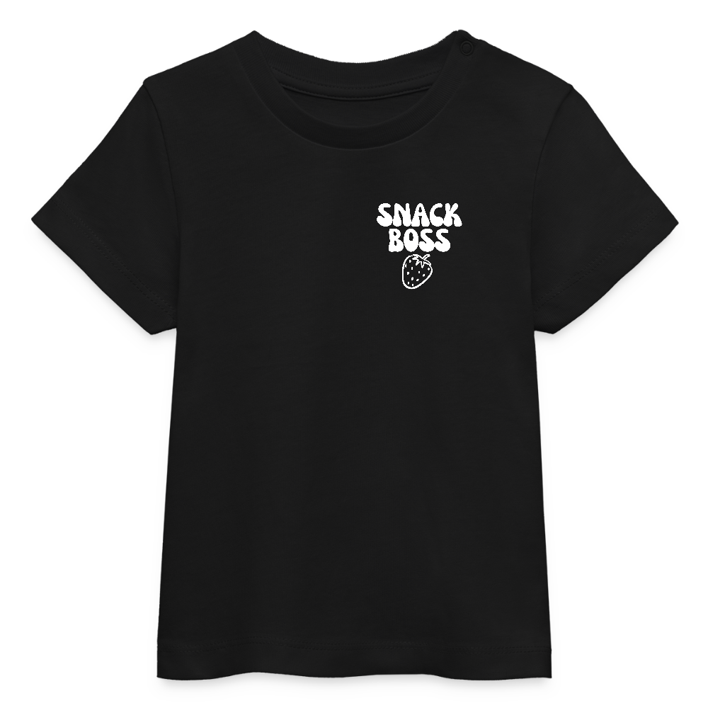 Snack Boss Strawberry | Baby T-Shirt | 100% Organic - black