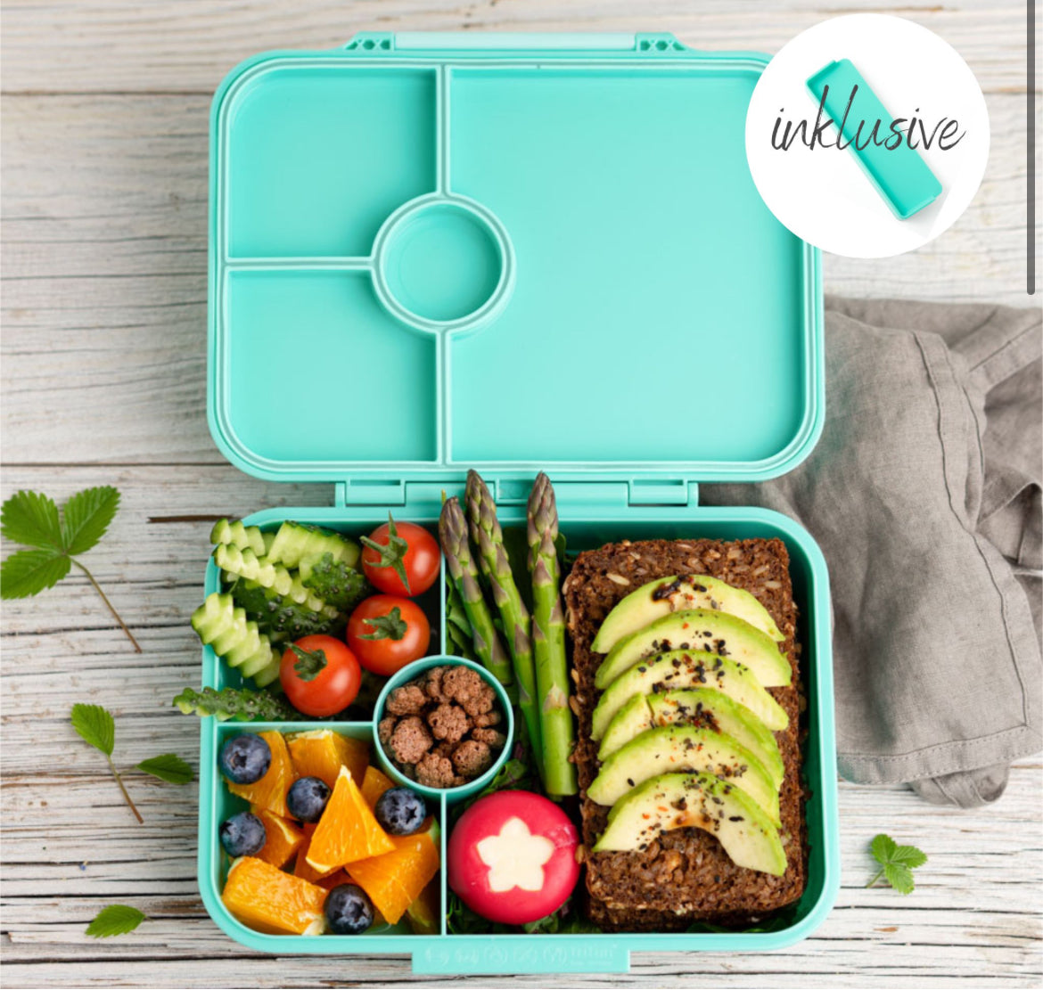 LEKKABOX Classic - Lunchbox mit 4 Fächern
