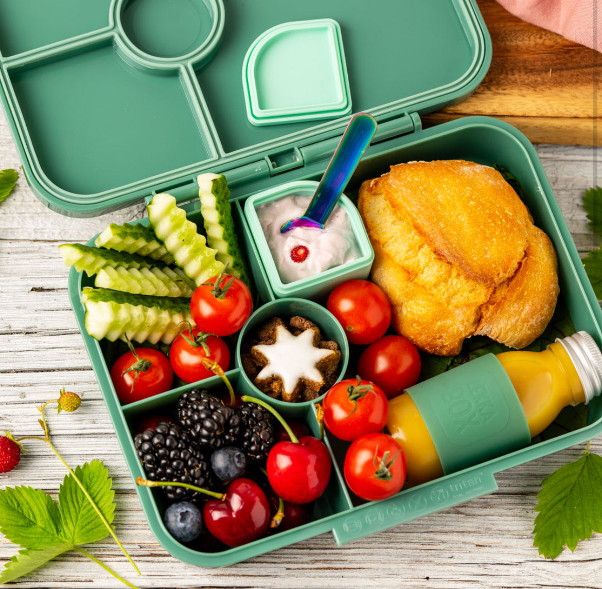 LEKKABOX Classic - Lunchbox mit 4 Fächern