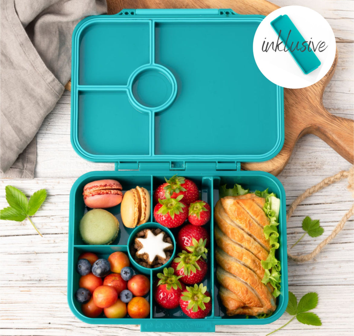 LEKKABOX Classic - Lunchbox mit 4 Fächern