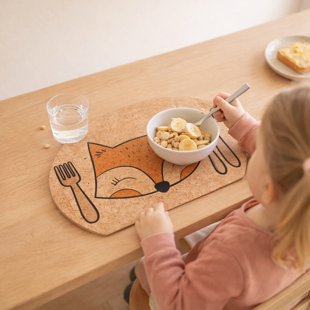 Kork Tischset 🦁🐻🦊🐳🦄