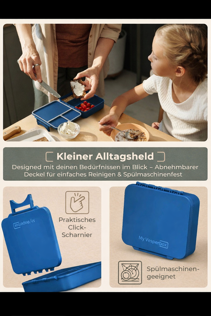 Brotdose Kinder auslaufsicher – My Vesperbox mit Fächern (Made in Germany) | personalisierbar