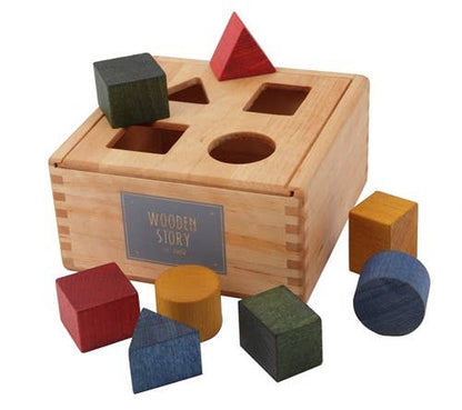 Montessori Sortierbox in Spielzeugform stapelbar, Regenbogen