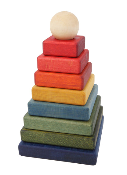 Montessori Spielzeug Pyramide Rainbow stapelbar