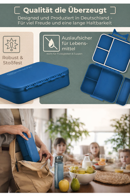 Brotdose Kinder auslaufsicher – My Vesperbox mit Fächern (Made in Germany) | personalisierbar