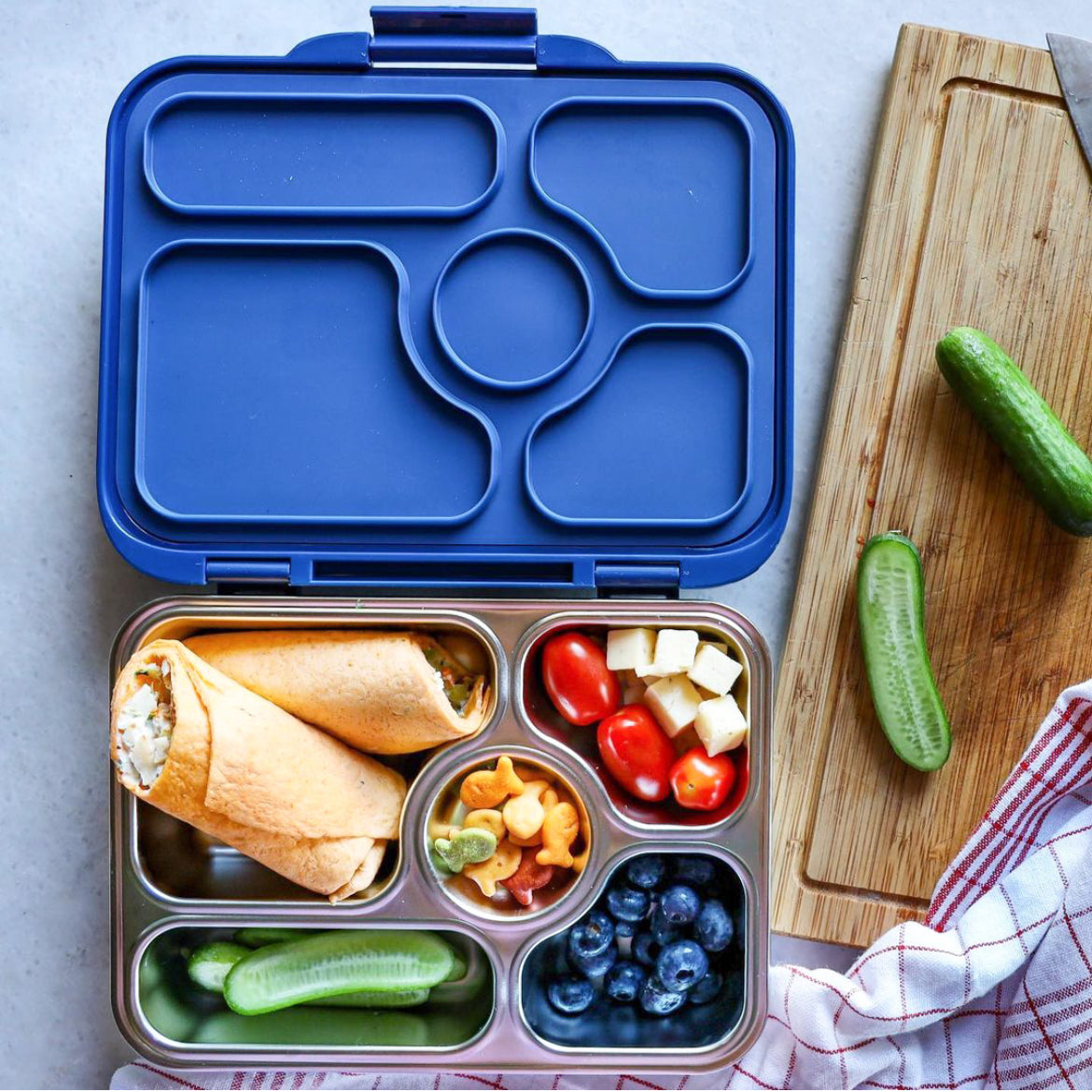 Yumbox Presto, 4er - Edelstahl Lunchbox | Brotdose für die Familie