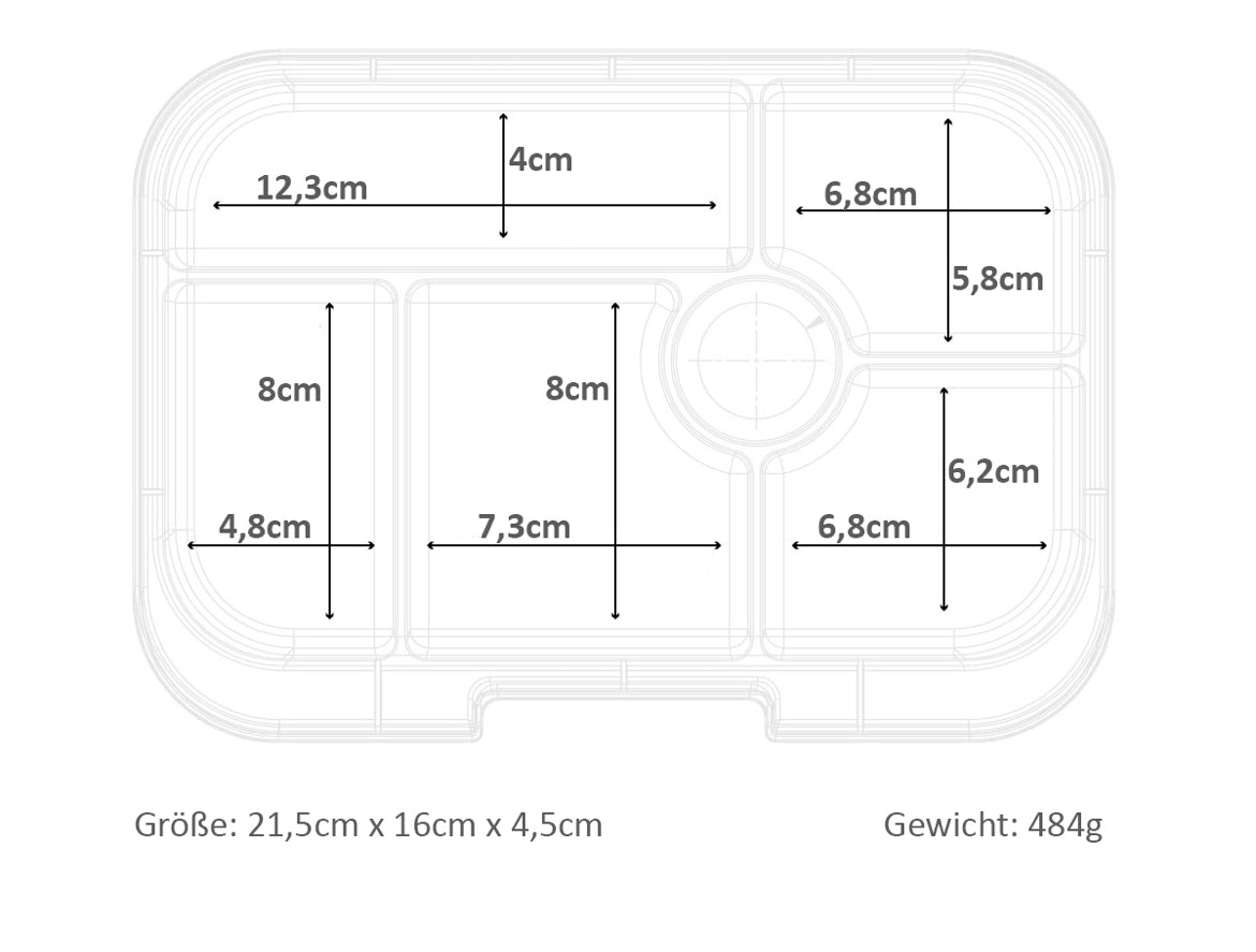 Yumbox M Original, 6er | Brotdose | Lunchbox 6 Fächer