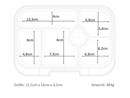 Yumbox M Original, 6er | Brotdose | Lunchbox 6 Fächer