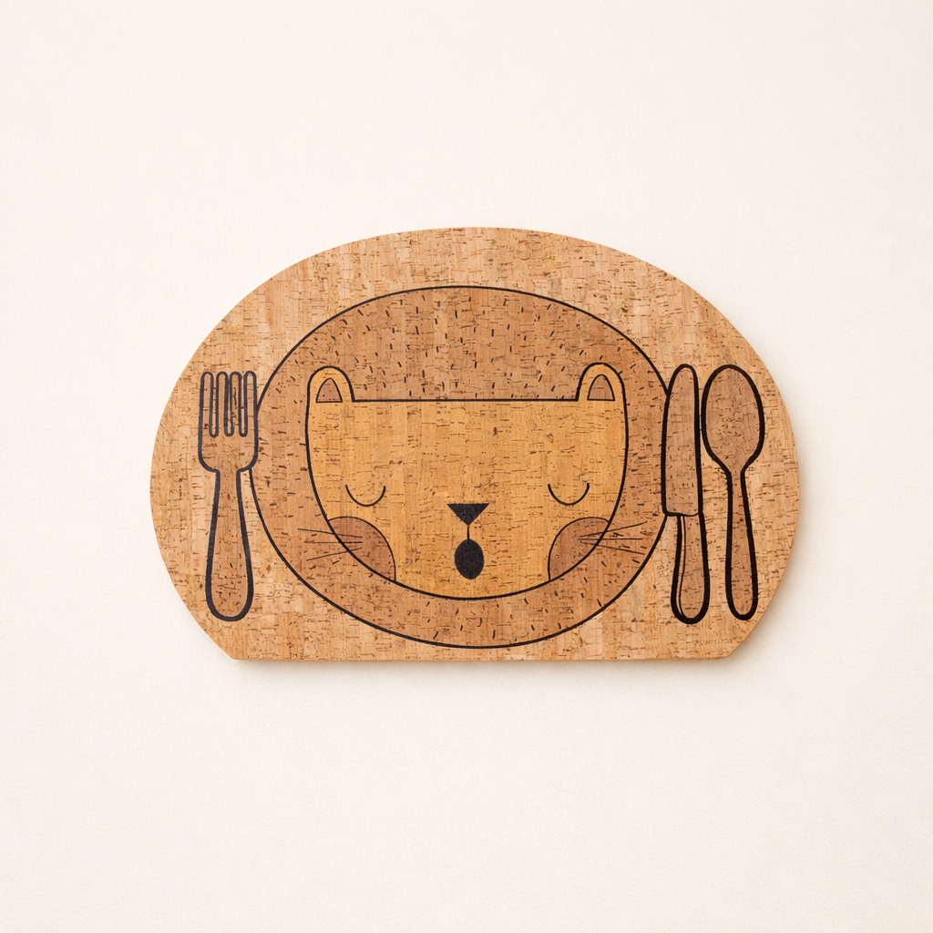 Kork Tischset 🦁🐻🦊🐳🦄