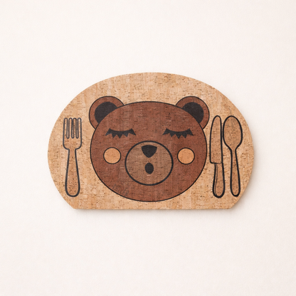 Kork Tischset 🦁🐻🦊🐳🦄