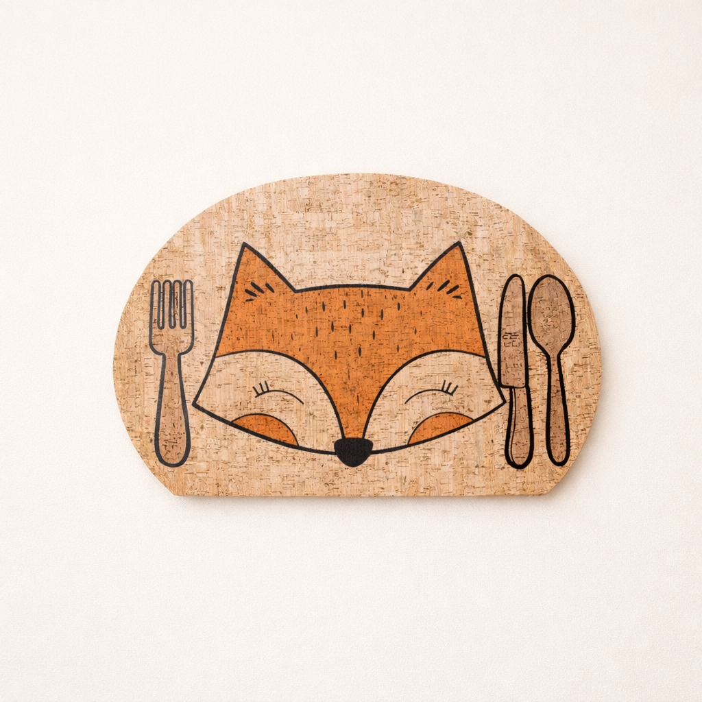 Kork Tischset 🦁🐻🦊🐳🦄