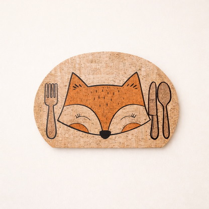 Kork Tischset 🦁🐻🦊🐳🦄