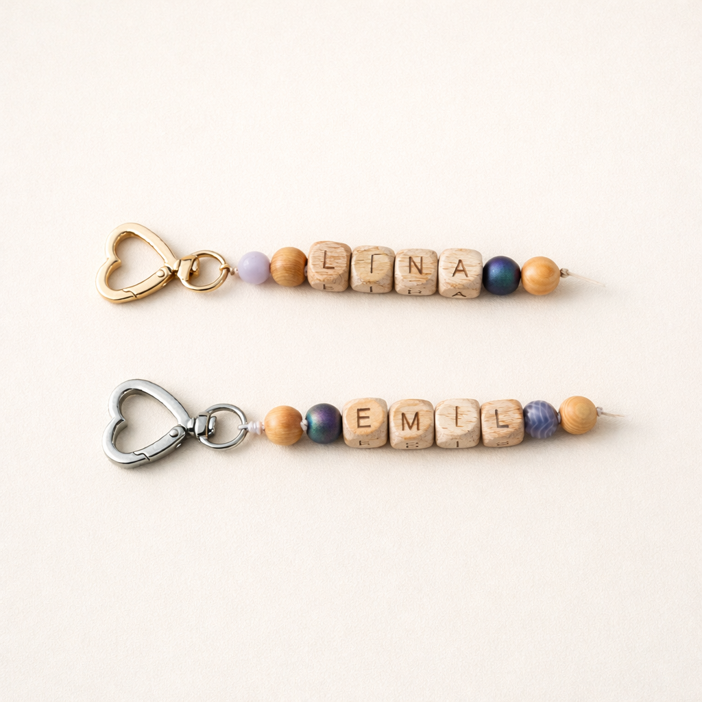 Affirmations-Begleiter mit Name – personalisierte Edelstein-Namenskette