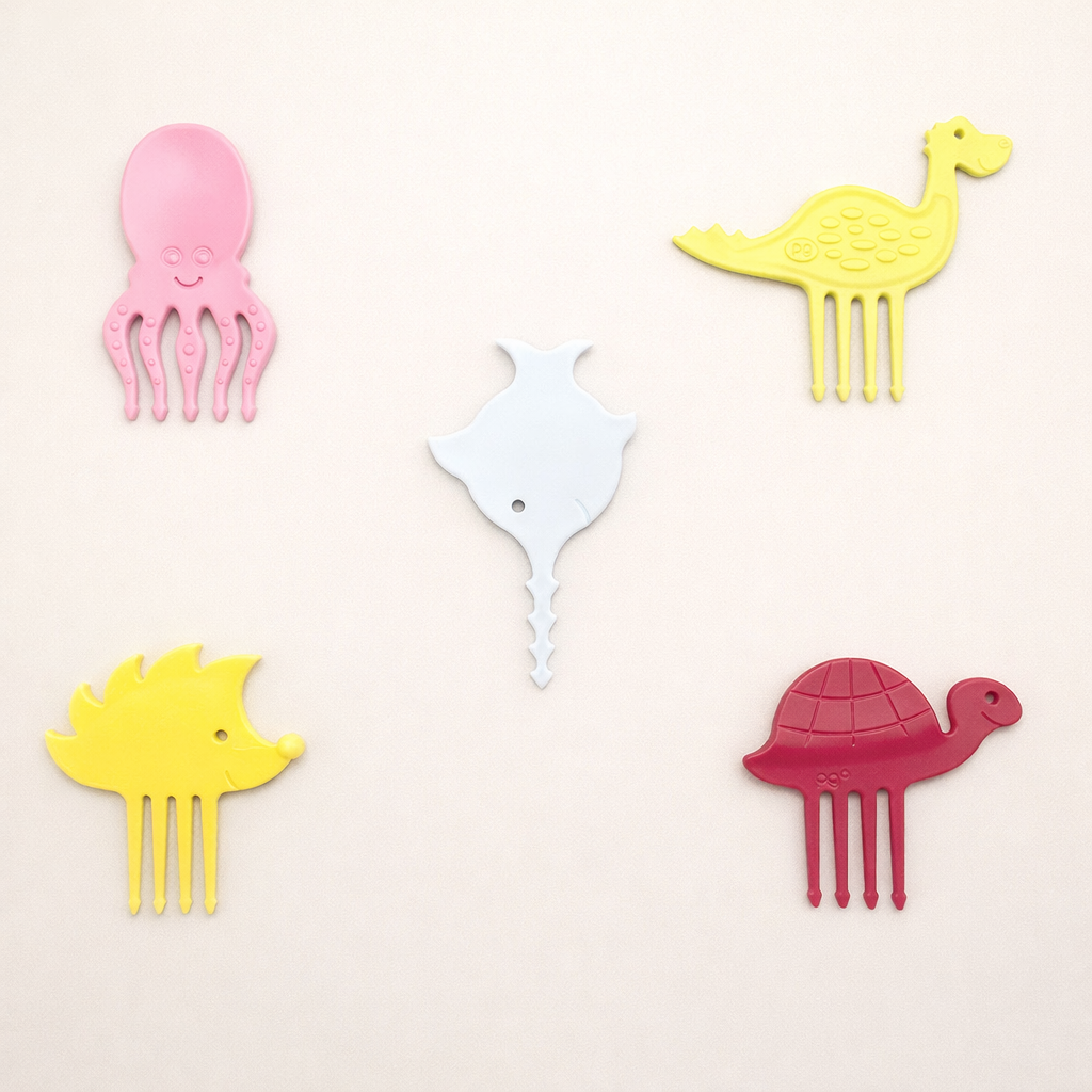 Snackpiekser 5er Set „Springelingeling“ – Piekser für Brotdose, Snackteller & BLW