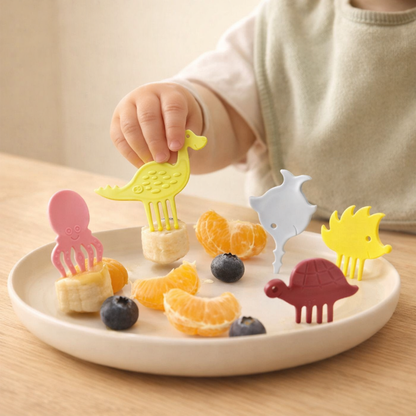 Snackpiekser 5er Set „Springelingeling“ – Piekser für Brotdose, Snackteller & BLW