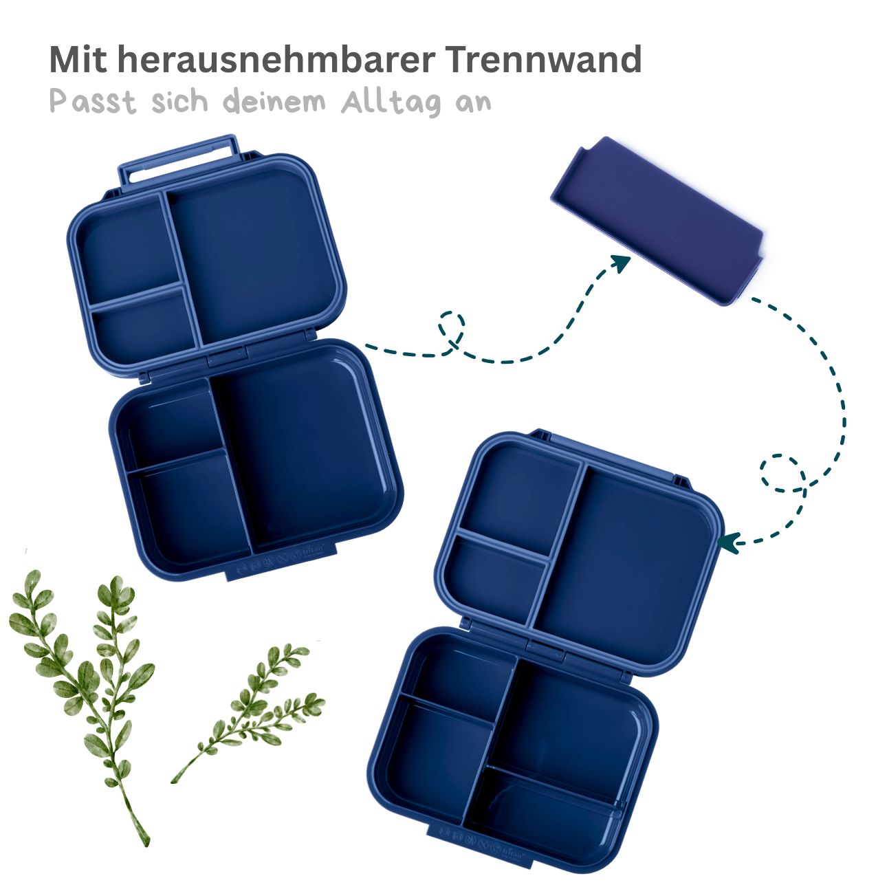 Mini Classic - Brotdose mit 3 Fächern Lekkabox