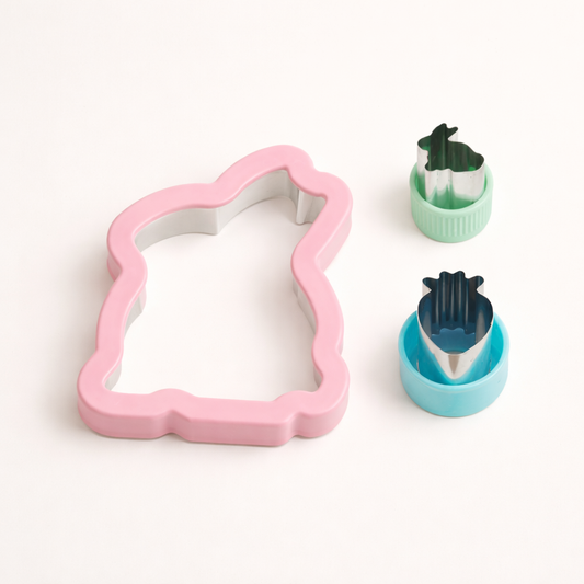 Edelstahl Ausstecher Set Häschen – Sandwich & Keks Ausstecher Kinder | Hase | Ostern