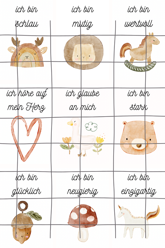 Digitaler Download!! Affirmationskarten BOHO