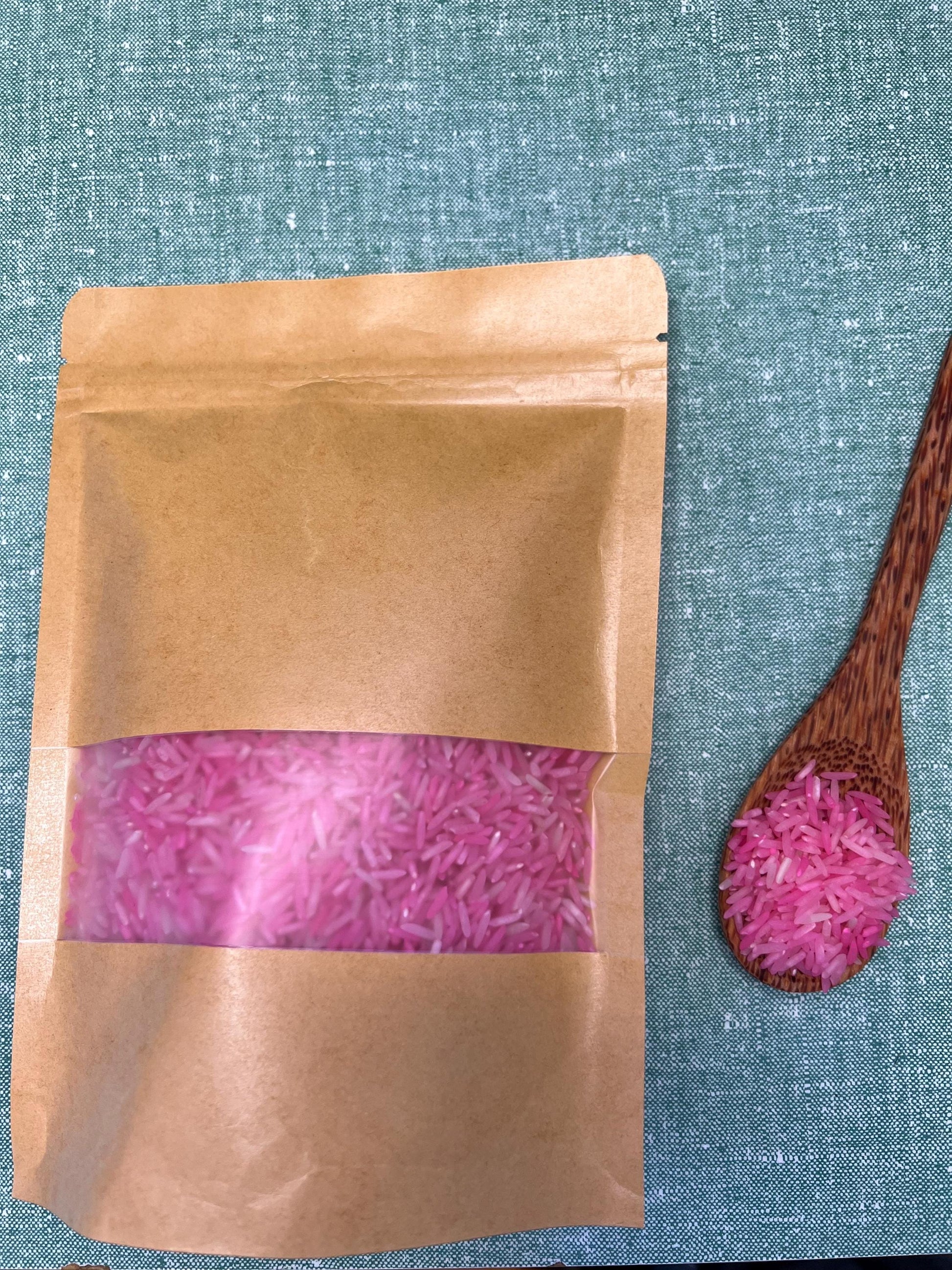 Farbiger Reis für Kinder | 200g Sensorikreis | Regenbogen-Spielmaterial zum Fühlen & Lernen