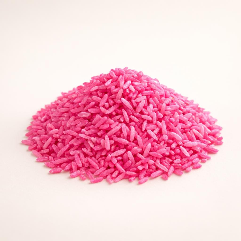 Duft Sensorik Reis für Kinder – Montessori Spielmaterial mit Baldini Duftöl | Sensory Play Rice 200g | Farbiger Reis