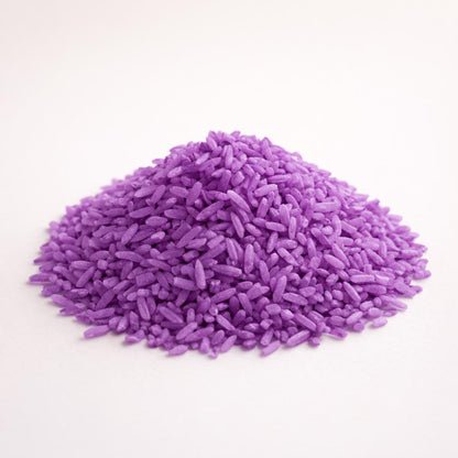 Duft Sensorik Reis für Kinder – Montessori Spielmaterial mit Baldini Duftöl | Sensory Play Rice 200g | Farbiger Reis
