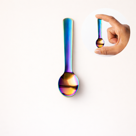 Kleiner Regenbogen Edelstahl Löffel für Kinder – Mini Besteck für kleine Hände