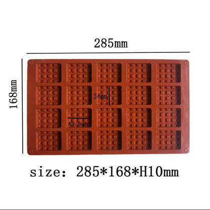 Silikonform für Mini-Waffeln