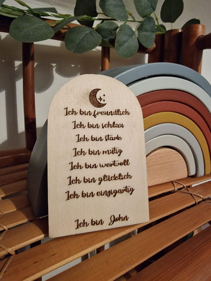 Affirmationstafel fürs Kinderzimmer